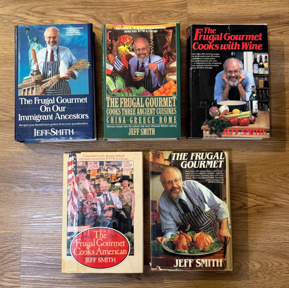 📚 The Frugal Gourmet Cookbook Lot of 5 – Jeff Smith – 1st Editions – Hardcover